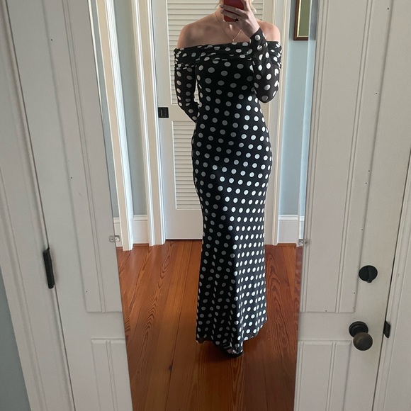 AFRM Black and White Polka Dot Maxi Dress - Picture 3 of 3